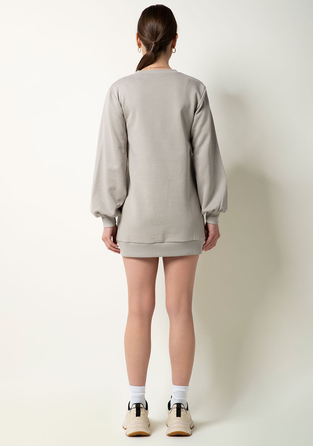 gold metallic midi dress