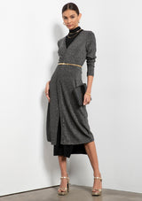 Jovana Metallic Rib Duster