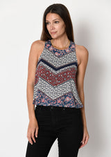 FLORAL CHEVRON