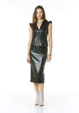 Galatia Leather Skirt