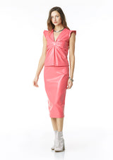 Galatia Leather Skirt