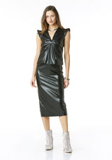 Galatia Leather Skirt