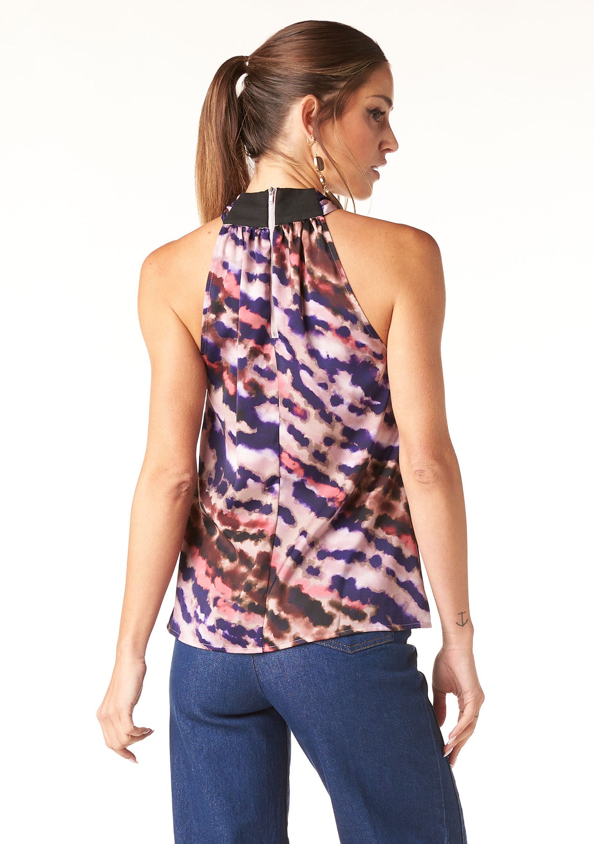Quency Poly Satin Top