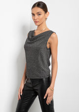 Gigi Metallic Rib Top