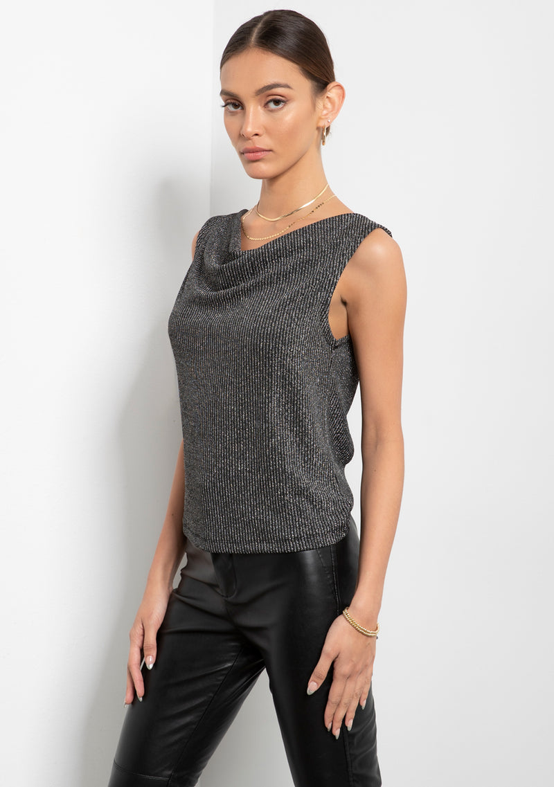 Gigi Metallic Rib Top