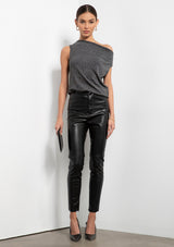 Gigi Metallic Rib Top