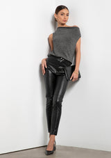 Gigi Metallic Rib Top