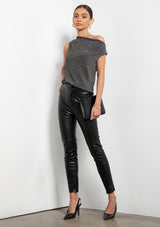 Gigi Metallic Rib Top