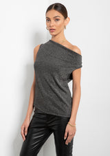 Gigi Metallic Rib Top - FINAL SALE