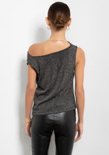 Gigi Metallic Rib Top - FINAL SALE