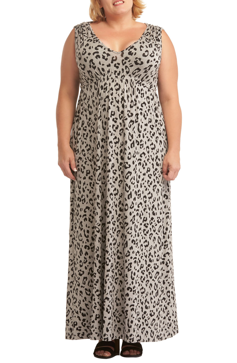 Colour Ink Lepoard Grecia Maxi Dress